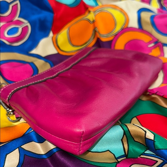 Coach Pink Leather Clutch - Picture 1 of 9